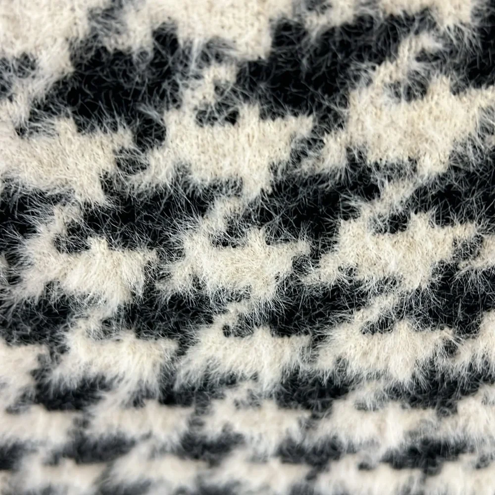 Cyrus Black and White Houndstooth Sweater - Picture 4 of 6